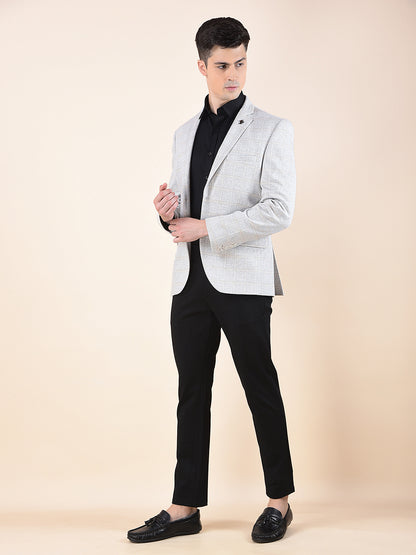Blazer for Men | Premium Casual Blazer Slim Fit Notched Collar Terry Rayon Fabric Checkered Pattern