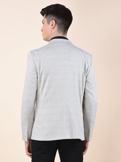 Blazer for Men | Premium Casual Blazer Slim Fit Notched Collar Terry Rayon Fabric Checkered Pattern