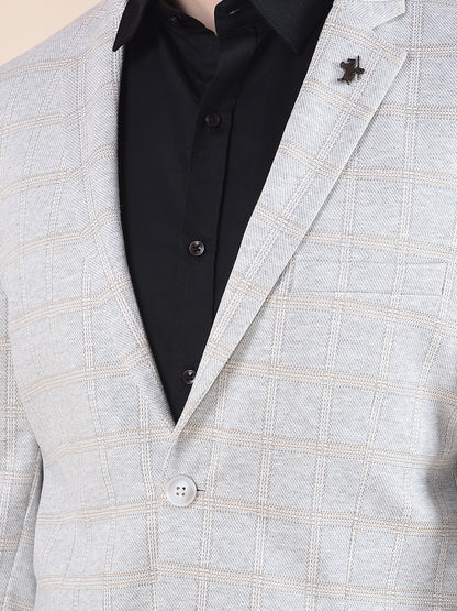 Blazer for Men | Premium Casual Blazer Slim Fit Notched Collar Terry Rayon Fabric Checkered Pattern
