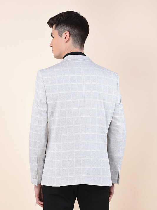 Blazer for Men | Premium Casual Blazer Slim Fit Notched Collar Terry Rayon Fabric Checkered Pattern