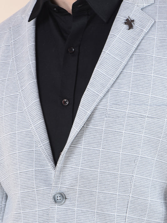 Blazer for Men | Premium Casual Blazer Slim Fit Notched Collar Terry Rayon Fabric Checkered Pattern
