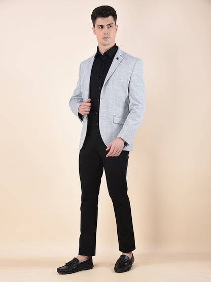 Blazer for Men | Premium Casual Blazer Slim Fit Notched Collar Terry Rayon Fabric Checkered Pattern