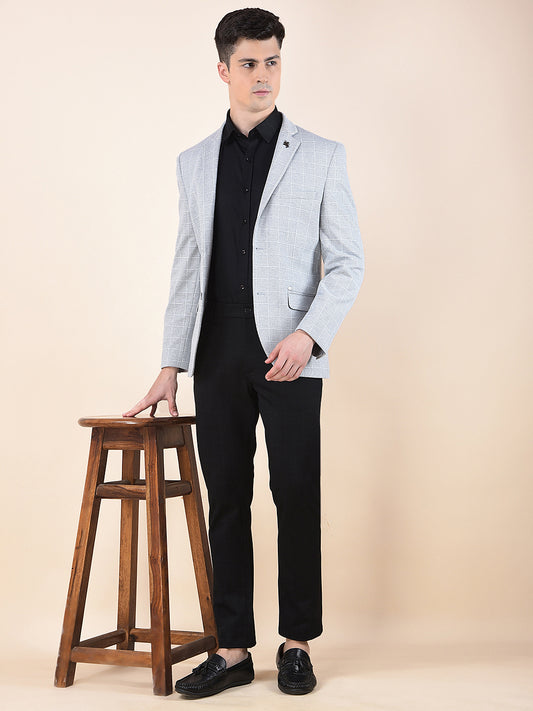 Blazer for Men | Premium Casual Blazer Slim Fit Notched Collar Terry Rayon Fabric Checkered Pattern