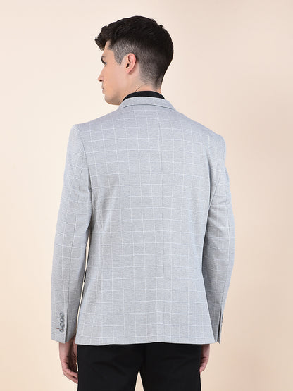 Blazer for Men | Premium Casual Blazer Slim Fit Notched Collar Terry Rayon Fabric Checkered Pattern