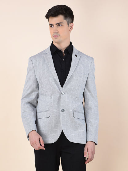 Blazer for Men | Premium Casual Blazer Slim Fit Notched Collar Terry Rayon Fabric Checkered Pattern