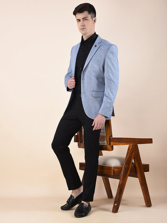 Blazer for Men | Premium Casual Blazer Slim Fit Notched Collar Terry Rayon Fabric Self Design Pattern