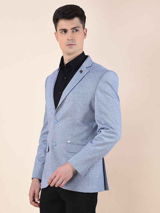 Blazer for Men | Premium Casual Blazer Slim Fit Notched Collar Terry Rayon Fabric Self Design Pattern