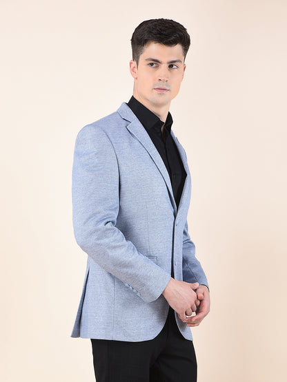 Blazer for Men | Premium Casual Blazer Slim Fit Notched Collar Terry Rayon Fabric Self Design Pattern