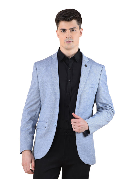 Blazer for Men | Premium Casual Blazer Slim Fit Notched Collar Terry Rayon Fabric Self Design Pattern