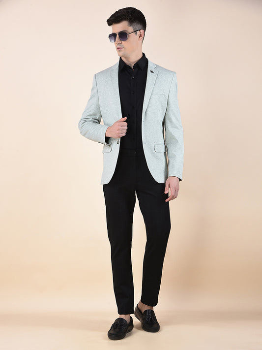 Blazer for Men | Premium Casual Blazer Slim Fit Notched Collar Terry Rayon Fabric Self Design Pattern