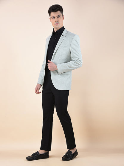 Blazer for Men | Premium Casual Blazer Slim Fit Notched Collar Terry Rayon Fabric Self Design Pattern