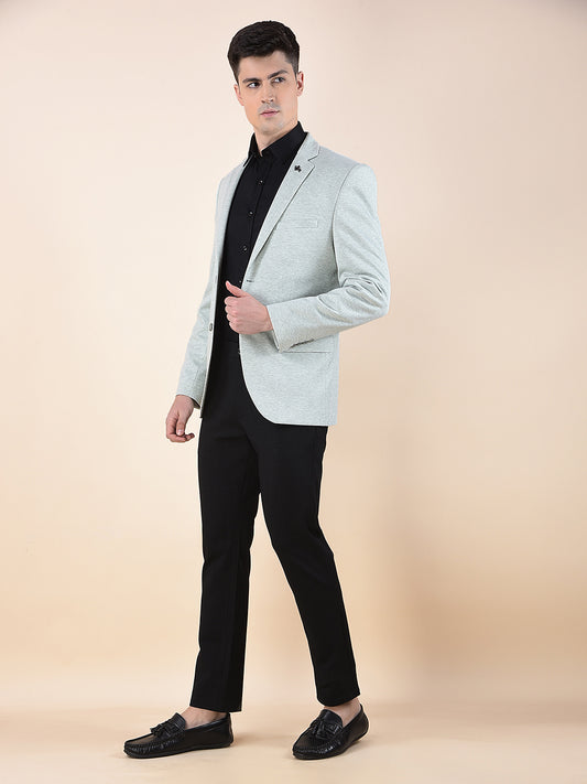 Blazer for Men | Premium Casual Blazer Slim Fit Notched Collar Terry Rayon Fabric Self Design Pattern