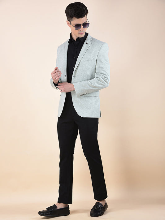 Blazer for Men | Premium Casual Blazer Slim Fit Notched Collar Terry Rayon Fabric Self Design Pattern