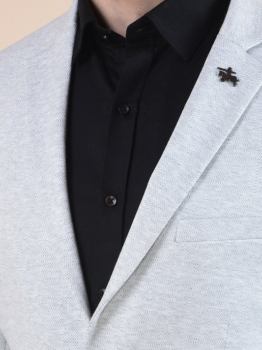 Blazer for Men | Premium Casual Blazer Slim Fit Notched Collar Terry Rayon Fabric Self Design Pattern