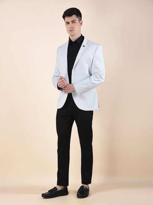 Blazer for Men | Premium Casual Blazer Slim Fit Notched Collar Terry Rayon Fabric Self Design Pattern