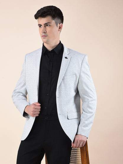 Blazer for Men | Premium Casual Blazer Slim Fit Notched Collar Terry Rayon Fabric Self Design Pattern