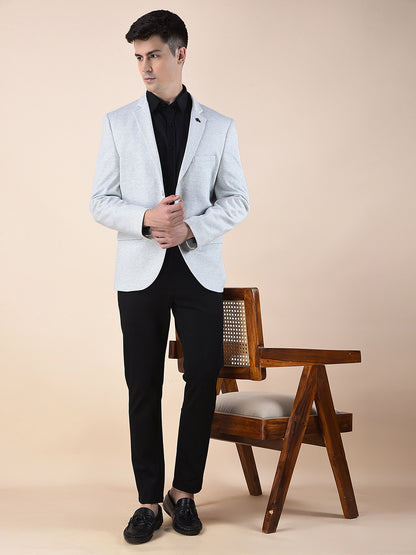 Blazer for Men | Premium Casual Blazer Slim Fit Notched Collar Terry Rayon Fabric Self Design Pattern