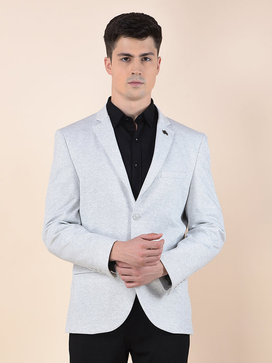 Blazer for Men | Premium Casual Blazer Slim Fit Notched Collar Terry Rayon Fabric Self Design Pattern