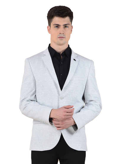 Blazer for Men | Premium Casual Blazer Slim Fit Notched Collar Terry Rayon Fabric Self Design Pattern