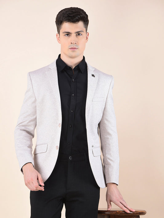 Blazer for Men | Premium Casual Blazer Slim Fit Notched Collar Terry Rayon Fabric Self Design Pattern