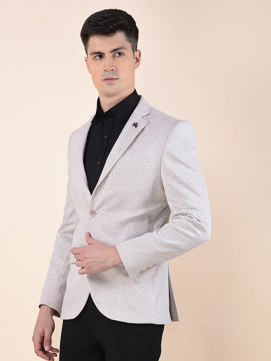 Blazer for Men | Premium Casual Blazer Slim Fit Notched Collar Terry Rayon Fabric Self Design Pattern