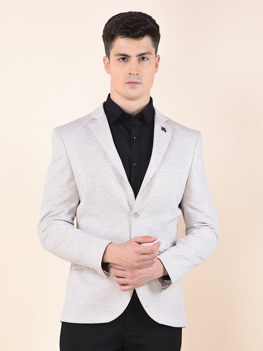 Blazer for Men | Premium Casual Blazer Slim Fit Notched Collar Terry Rayon Fabric Self Design Pattern