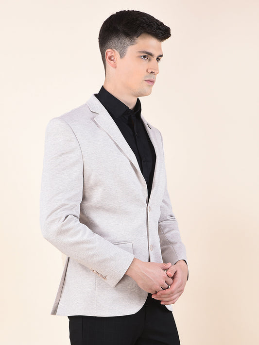 Blazer for Men | Premium Casual Blazer Slim Fit Notched Collar Terry Rayon Fabric Self Design Pattern