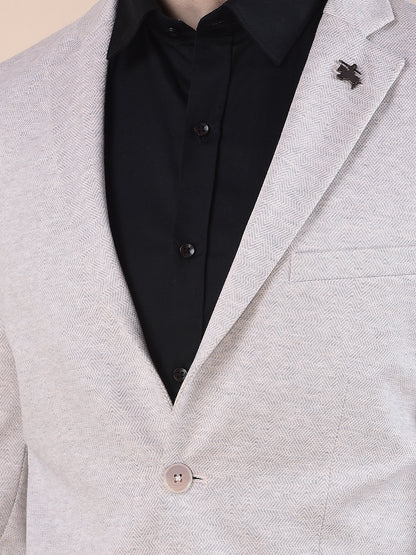 Blazer for Men | Premium Casual Blazer Slim Fit Notched Collar Terry Rayon Fabric Self Design Pattern