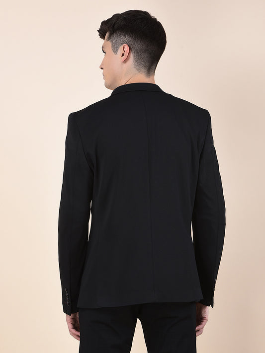 Blazer for Men | Premium Casual Blazer Slim Fit Notched Collar Polyester Fabric Solid Pattern