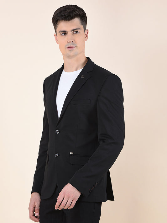 Blazer for Men | Premium Casual Blazer Slim Fit Notched Collar Polyester Fabric Solid Pattern
