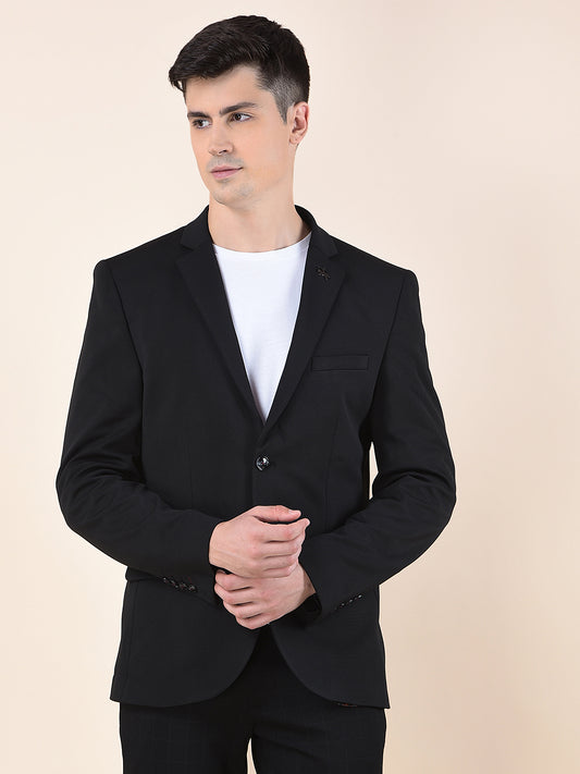 Blazer for Men | Premium Casual Blazer Slim Fit Notched Collar Polyester Fabric Solid Pattern