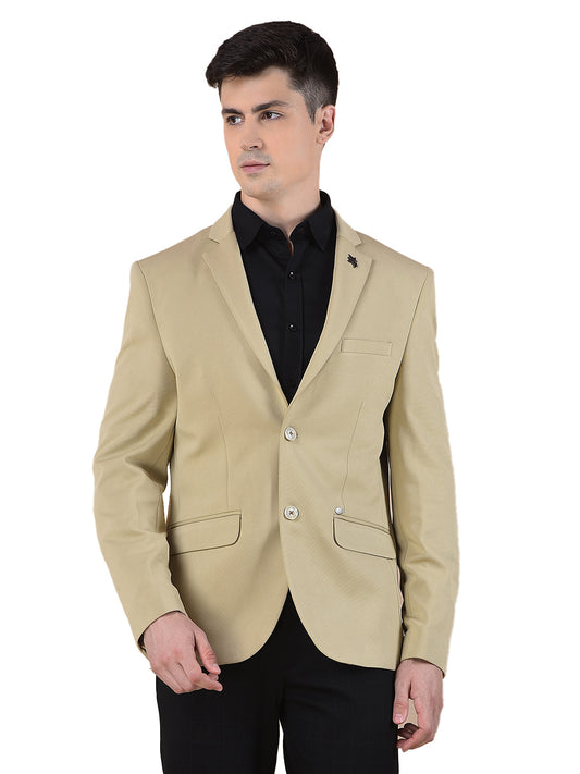 Blazer for Men | Premium Casual Blazer Slim Fit Notched Collar Polyester Fabric Solid Pattern