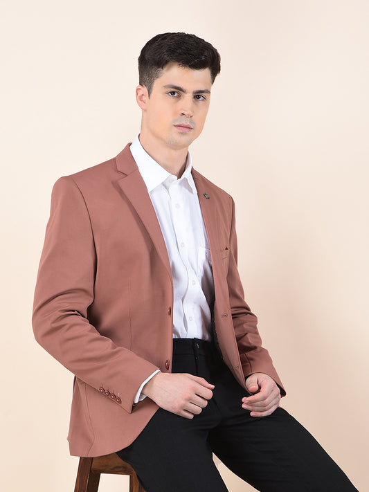 Blazer for Men | Premium Casual Blazer Slim Fit Notched Collar Polyester Fabric Solid Pattern