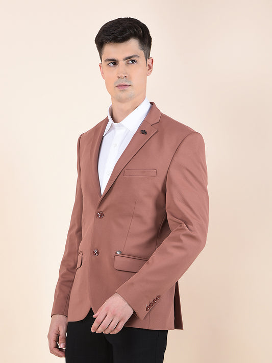 Blazer for Men | Premium Casual Blazer Slim Fit Notched Collar Polyester Fabric Solid Pattern