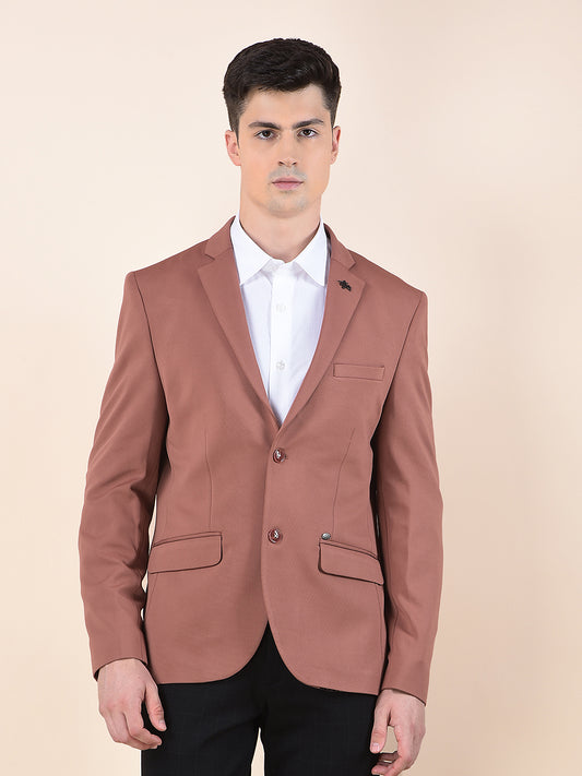 Blazer for Men | Premium Casual Blazer Slim Fit Notched Collar Polyester Fabric Solid Pattern