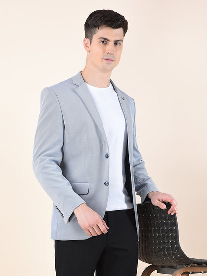 Blazer for Men | Premium Casual Blazer Slim Fit Notched Collar Terry Rayon Fabric Self Design Pattern