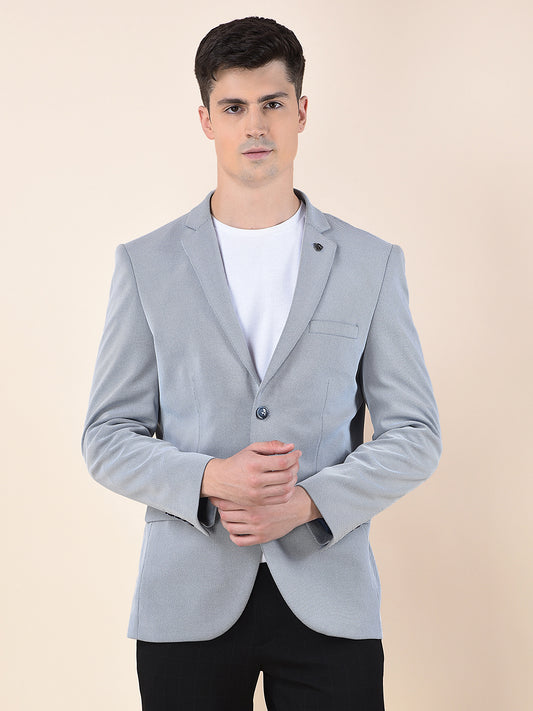 Blazer for Men | Premium Casual Blazer Slim Fit Notched Collar Terry Rayon Fabric Self Design Pattern