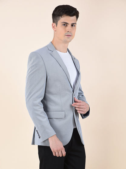 Blazer for Men | Premium Casual Blazer Slim Fit Notched Collar Terry Rayon Fabric Self Design Pattern