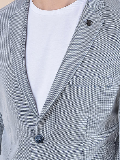 Blazer for Men | Premium Casual Blazer Slim Fit Notched Collar Terry Rayon Fabric Self Design Pattern