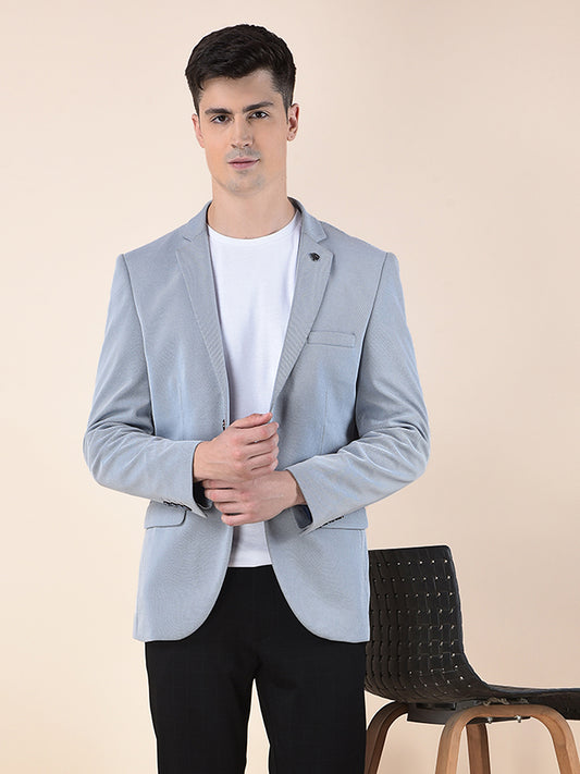 Blazer for Men | Premium Casual Blazer Slim Fit Notched Collar Terry Rayon Fabric Self Design Pattern
