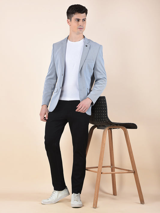 Blazer for Men | Premium Casual Blazer Slim Fit Notched Collar Terry Rayon Fabric Self Design Pattern