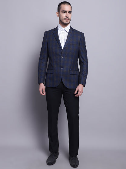 Cantabil Men Navy Blue Casual Blazer (7143977353355)