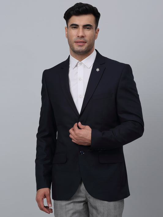 Blazer for Men | Premium Formal Blazer Slim Fit Notched Collar Poly Viscose Fabric Solid Pattern