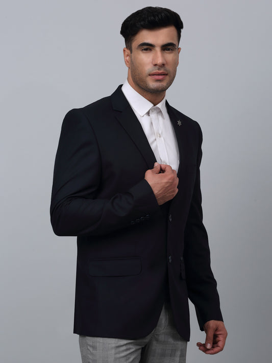 Blazer for Men | Premium Formal Blazer Slim Fit Notched Collar Poly Viscose Fabric Solid Pattern