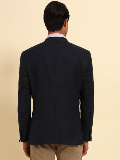 Blazer for Men | Premium Formal Blazer Slim Fit Notched Collar Tweed Fabric Solid Pattern