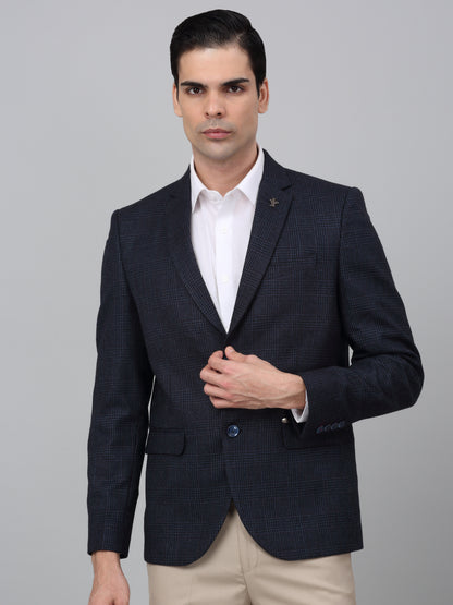 Blazer for Men | Premium Formal Blazer Slim Fit Notched Collar Wool Blend Fabric Checkered Pattern