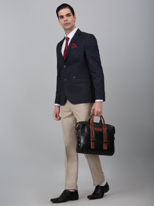 Blazer for Men | Premium Formal Blazer Slim Fit Notched Collar Wool Blend Fabric Checkered Pattern