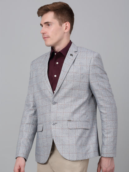 Blazer for Men | Premium Formal Blazer Slim Fit Notched Collar Wool Blend Fabric Checkered Pattern