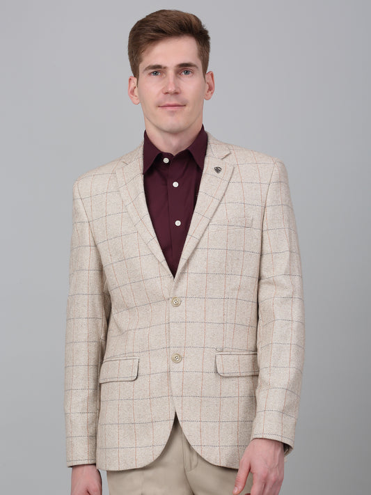 Men’s Fawn Check Notch Lapel Casual Blazer | Cantabil
