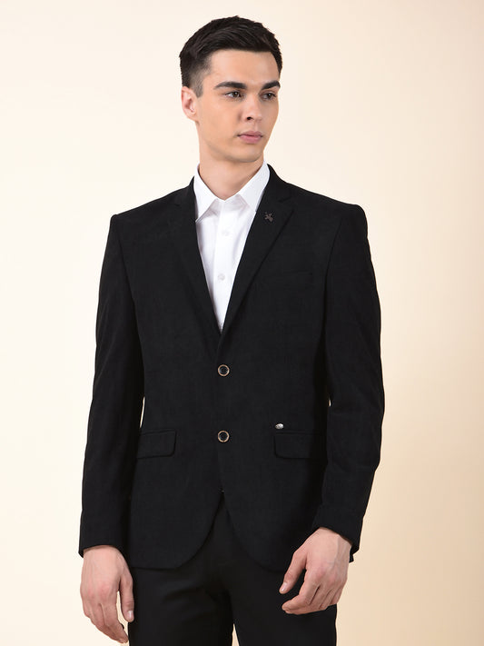 Blazer for Men | Premium Formal Blazer Slim Fit Notched Collar Polyester Fabric Solid Pattern